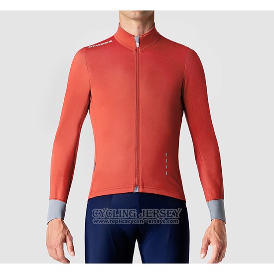 2019 Cycling Jersey La Passione Orange Gray Long Sleeve And Bib Tight